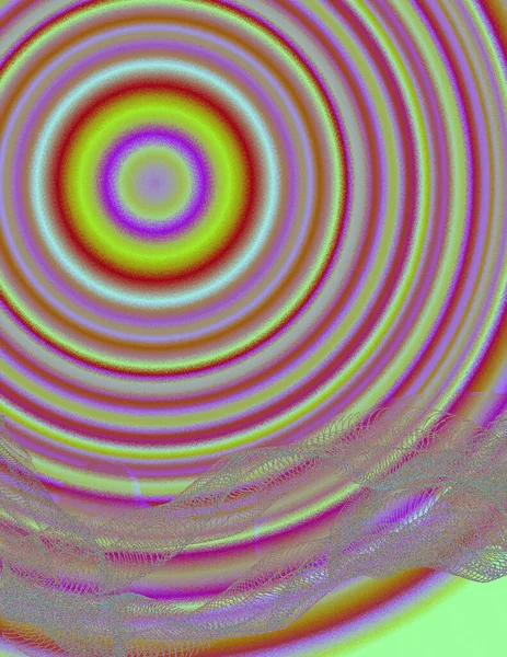 Concentric Circles Painting Modern Digital Art — Stock Photo, Image