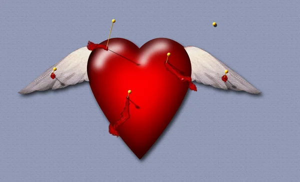 抽象的なイラスト心臓の形 — ストック写真