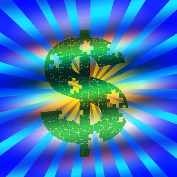 Dollar Sign Abstract Colorful Background View Money Concept — Stockfoto