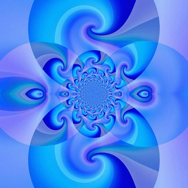Piękny Wzór Niebieski Kolorowy Wzór Fraktalna Ilustracja Abstrakcyjne Tło — Zdjęcie stockowe