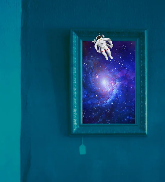 House Window Nebula Galaxy View — Stock Photo, Image