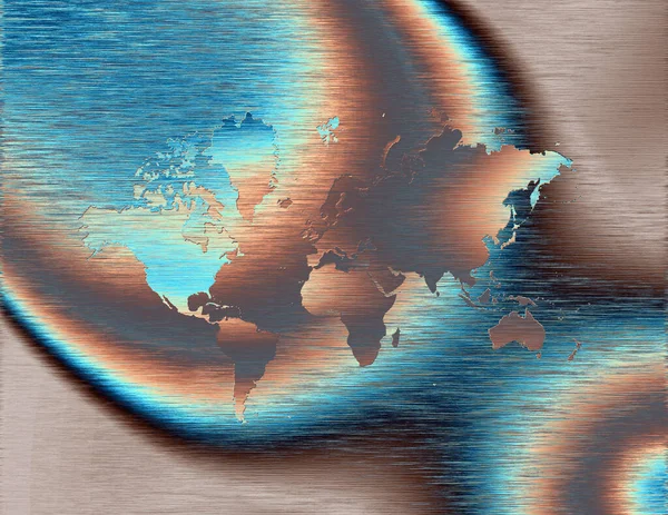 Blaue Weltkugel Mit Holzhintergrund — Stockfoto