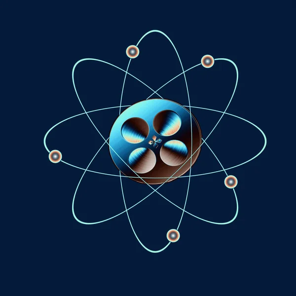 Atom Abstract Background Space Your Text — Fotografia de Stock