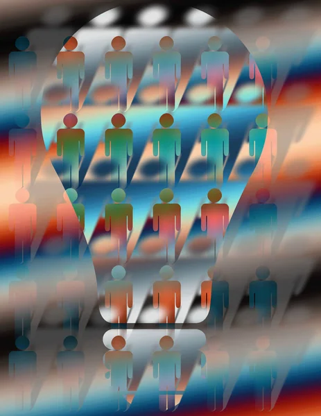 İnsanlar ve sosyal medya simgeleri ile soyut arkaplan