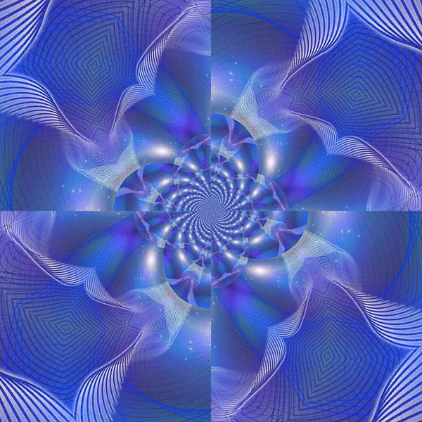 Mooi Ontwerp Blauw Gekleurd Patroon Fractal Illustratie Abstracte Achtergrond — Stockfoto