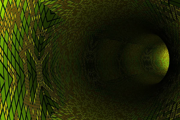 摘要马赛克隧道 3D渲染 — 图库照片