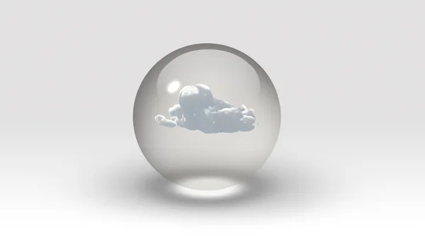泡の中の嵐の雲 3Dレンダリング — ストック写真