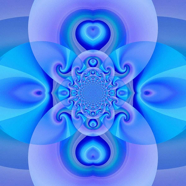 Beautiful Design Blue Colored Pattern Fractal Illustration Abstract Background — Stockfoto