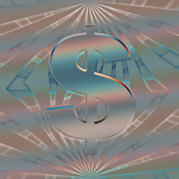 Dollar Sign Abstract Colorful Background View Money Concept — стоковое фото