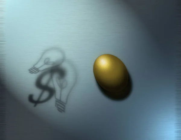 Mavi Arka Planda Altın Yumurta — Stok fotoğraf