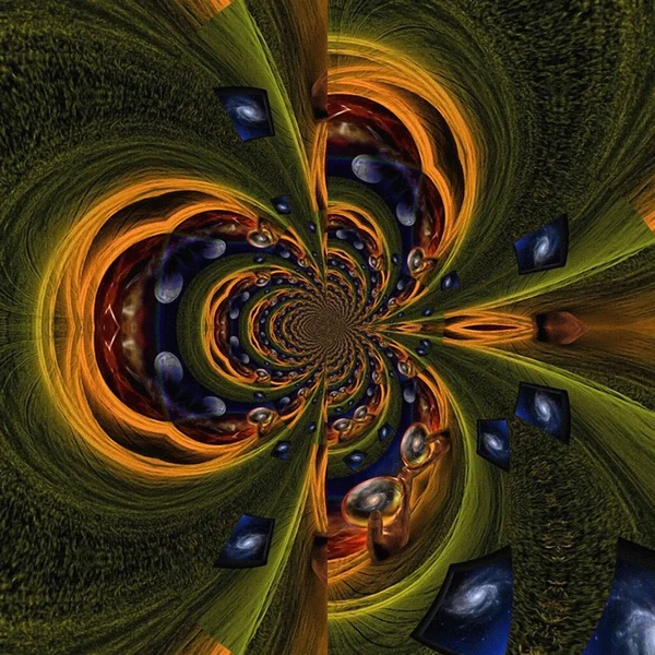 Abstrakter Fraktaler Hintergrund Psychedelisches Muster — Stockfoto