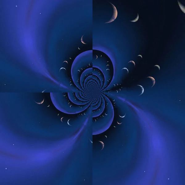 Abstract Design Blue Background Moon Elements — Fotografia de Stock