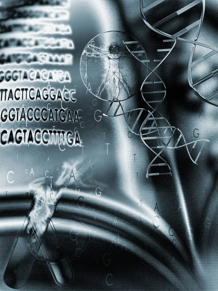 Bright Background Dna Book Space Your Text — Stock Photo, Image