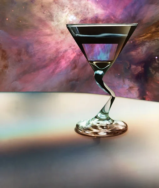 Склянка Води Кубиками Льоду Темному Фоні — стокове фото