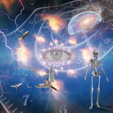 dijital soyut fraktal arkaplan