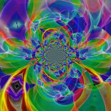 Radyal şekillerin soyut fraktal arkaplanı