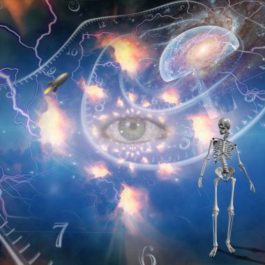 Kavramsal Modern Fütürist Soyut Renk Arkaplanı