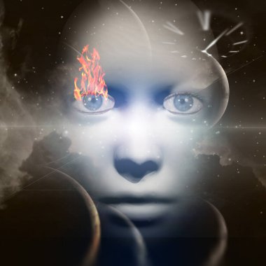 Siyah gökkuşaklı maske