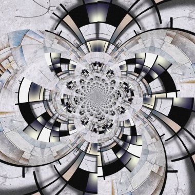 Sarmal tabanın soyut tasarımı, dijital sanat, fütüristik illüstrasyon 