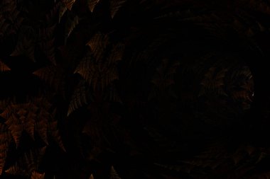 Ağaç desenli soyut bir tünel. 3d oluşturma.