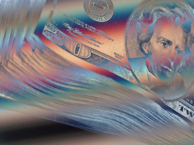 Doları banknot 3D çizimi 