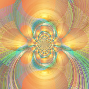 fantezi kaotik renkli fraktal desen. Soyut geometrik şekiller. 3d görüntüleme, resimleme arkaplanı.