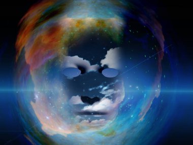 Siyah gökkuşaklı maske