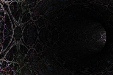 Soyut model tüneli. 3d oluşturma.