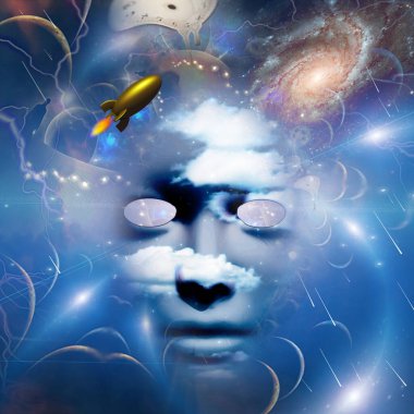 Kavramsal Modern Fütürist Soyut Renk Arkaplanı