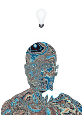 3d rendering of human head