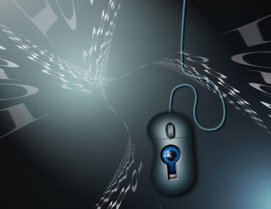 İnternet güvenliği ve gözetim. 3d oluşturma.