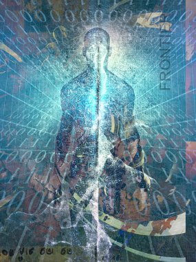 Fütürist bir arkaplanın 3d canlandırması