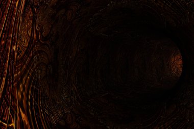 Soyut model tüneli. 3d oluşturma.