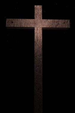 Gece gökyüzünde çapraz. 3d oluşturma.