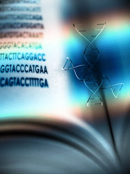 Fundo Brilhante Com Livro Dna Espaço Para Seu Texto — Fotografia de Stock