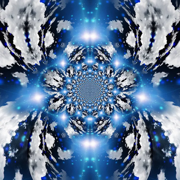 Fantasy Colorful Fractal Pattern Beautiful Kaleidoscope Illustration — 图库照片
