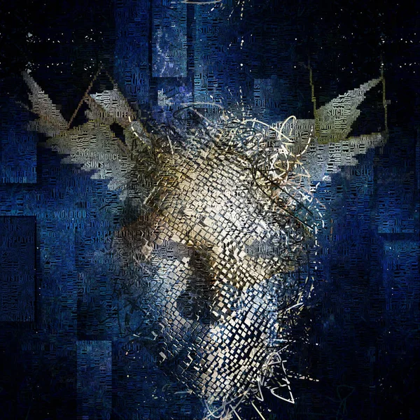 Abstraktní Malba Angelova Křídla — Stock fotografie