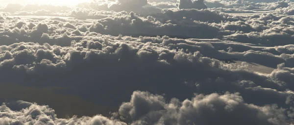 Vista Aérea Por Encima Las Nubes — Foto de Stock