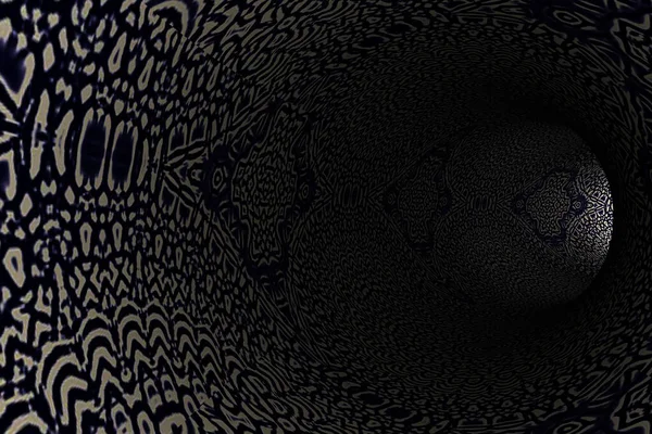 Абстрактный Калейдоскопический Туннель Рендеринг — стоковое фото