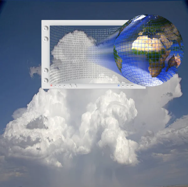 Fondo Abstracto Con Nubes Cielo Azul — Foto de Stock