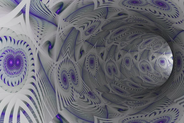 螺旋结构的抽象隧道 — 图库照片