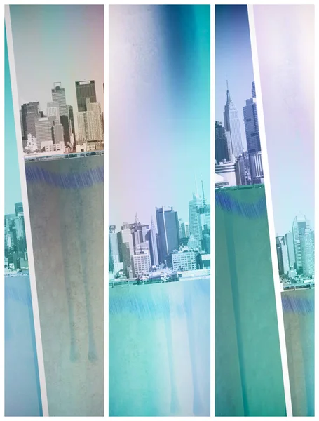 Picturesque View City Skyline Skyscrapers — Foto de Stock