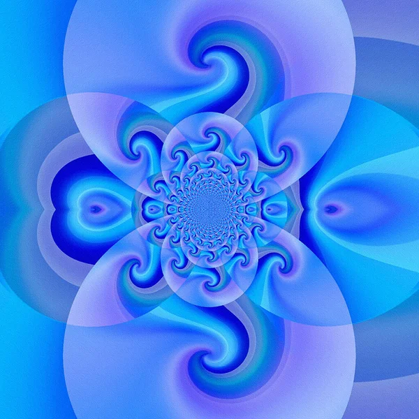 美しいデザインブルーの色柄フラクタルイラスト抽象的な背景 — ストック写真