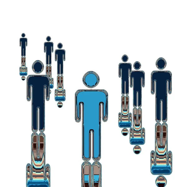 Concepto Negocio Ilustración Personas Figuras Fondo Abstracto —  Fotos de Stock