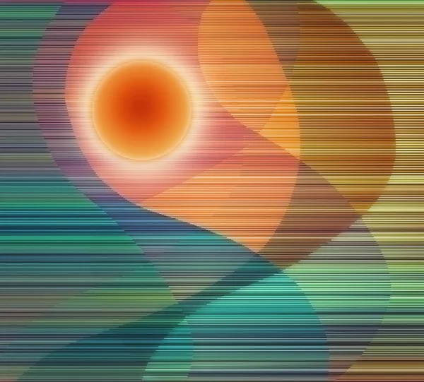 Абстрактный Закат Восход Солнца Рендеринг — стоковое фото