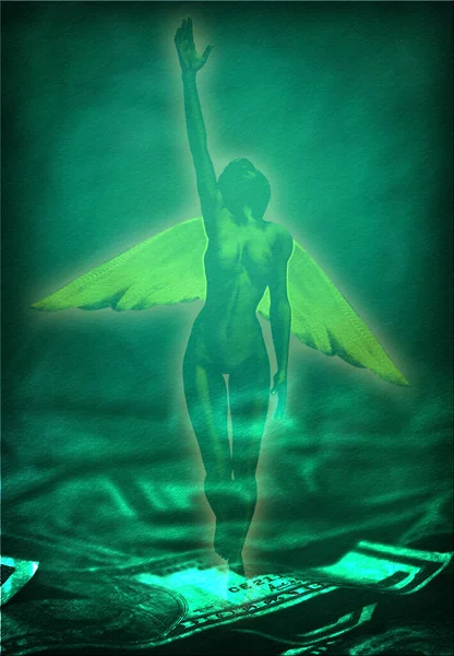 Illustration Angel Naked Body — ストック写真