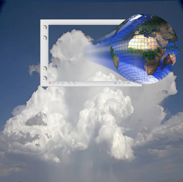 Fundo Abstrato Com Nuvens Céu Azul — Fotografia de Stock