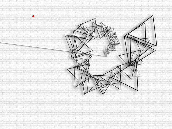 Háromszögekből Álló Minimális Geometriai Kialakítás Renderelés — Stock Fotó