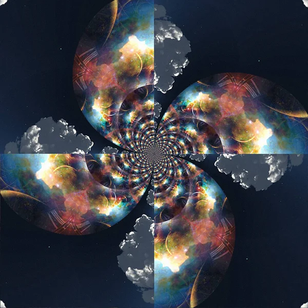 Abstrato Digital Fundo Fractal — Fotografia de Stock