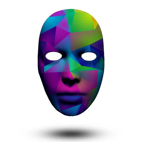 Mask Rainbow Black — Stock Photo, Image